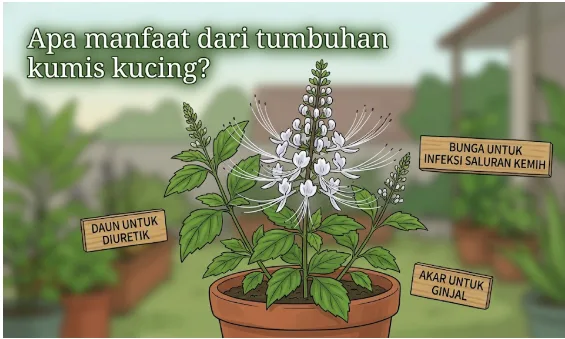 Manfaat Tumbuhan Kumis Kucing bagi Kesehatan Tubuh